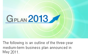 The following is an outline of the three-year medium-term business plan announced in May 2011.