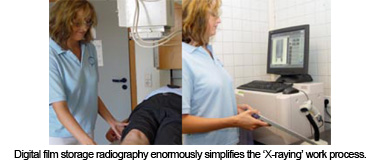 Digital film storage radiography enormously simplifies the ‘X-raying’ work process.