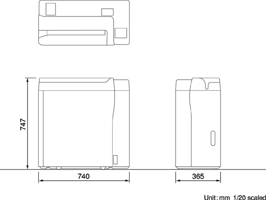 REGIUS MODEL 110 Outer Dimensions