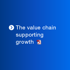 The value chain supporting growth