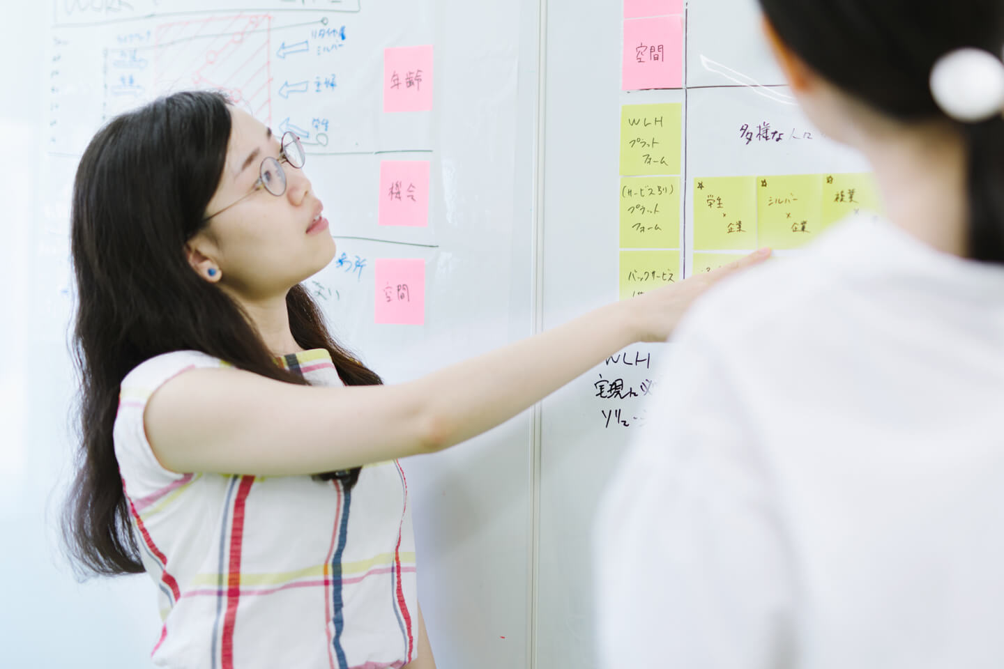 Photograph: Organizing a product’s UX with Post-It Notes