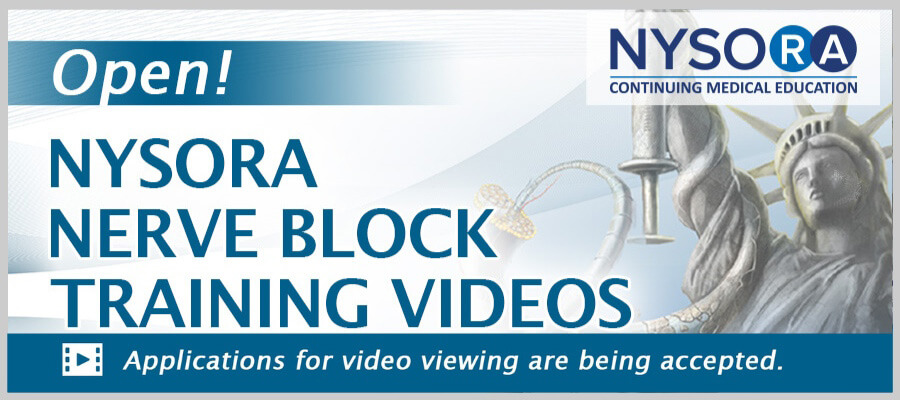 OPEN NYSORA NERVE BLOCK TRAINING VIDEO