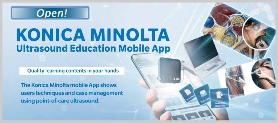 OPEN KONICA MINOLTA Ultrasound Education Mobile App
