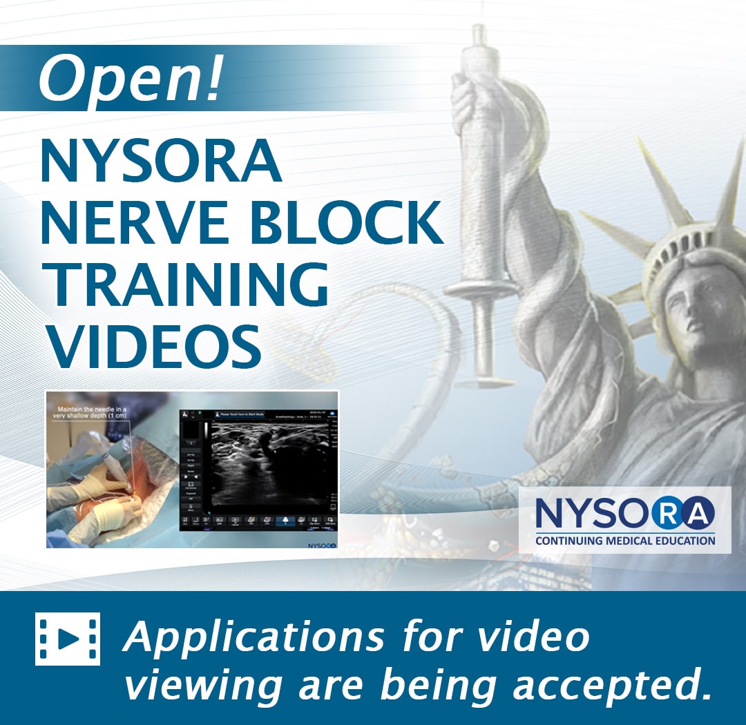 -OPEN!- NYSORA NERVE BLOCK TRAINING VIDEOS