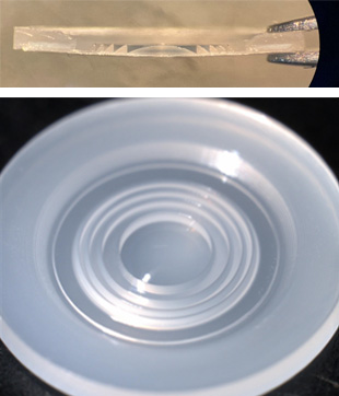 Far-Infrared Transmissive Resin Aspheric Lenses