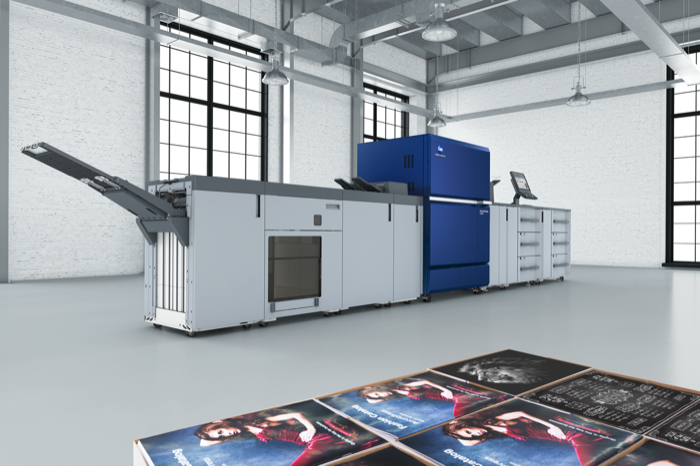 Photograph of Konica Minolta's AccurioPress series of digital color printing systems