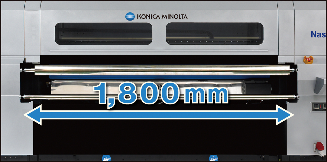 Maximum printing width: Up to 1,800 mm