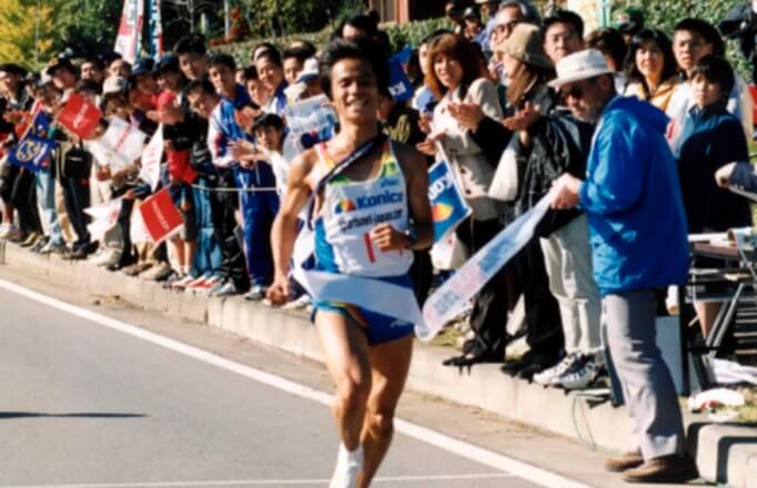 1997年東日本駅伝アンカー磯松大輔。