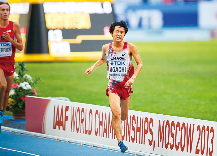 2013年モスクワ世界陸上10000mに出場した宇賀地強。（写真提供：フォートキシモト）