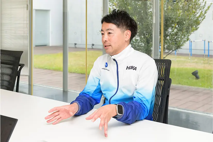 宇賀地監督のインタビュー時の写真