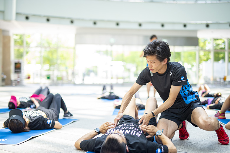 ランニングクリニックinお台場　3. ストレッチ＆補強