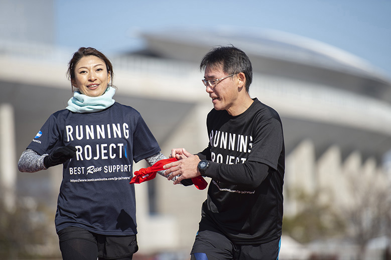 ランニングクリニックin大阪　5. チーム対抗タスキリレー