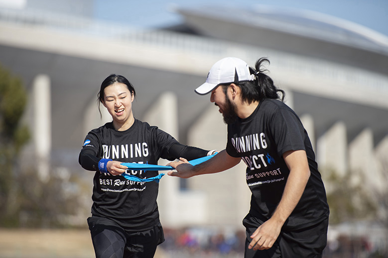 ランニングクリニックin大阪　5. チーム対抗タスキリレー