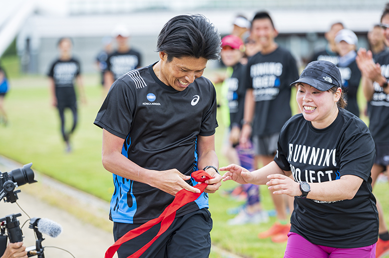 ランニングクリニックin札幌　5. チーム対抗タスキリレー