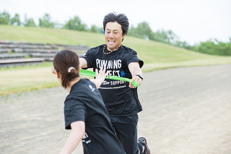 ランニングクリニックin札幌　5. チーム対抗タスキリレー