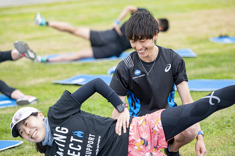 ランニングクリニックin札幌　3. 動的ストレッチ＆補強運動