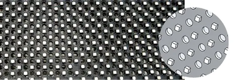 LEDパネルに無数に開けられているサウンドホール