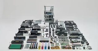分解した部品