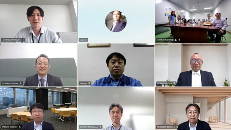 オンラインでの達成確認会議の画面