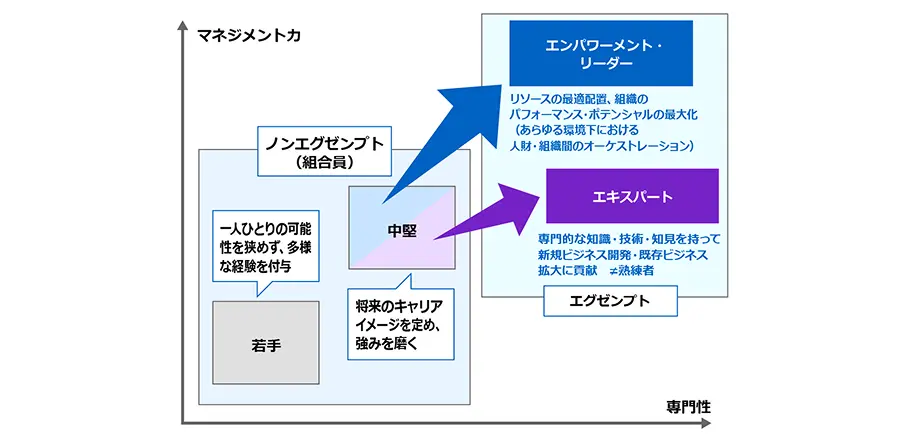 キャリアの複線化イメージ