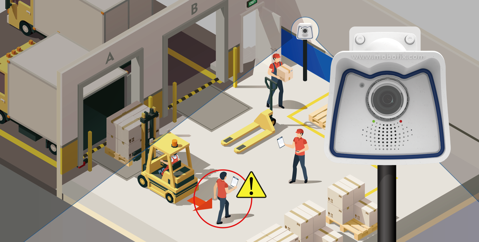 画像iotを活用したフォークリフト事故低減サービスを開始現場に潜む危険性の可視化による労働災害発生防止を目指す コニカミノルタ