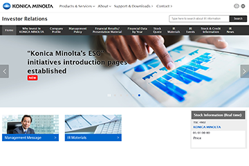 Konica Minolta’s IR Site Wins Gold Status in Gomez IR Site Ranking